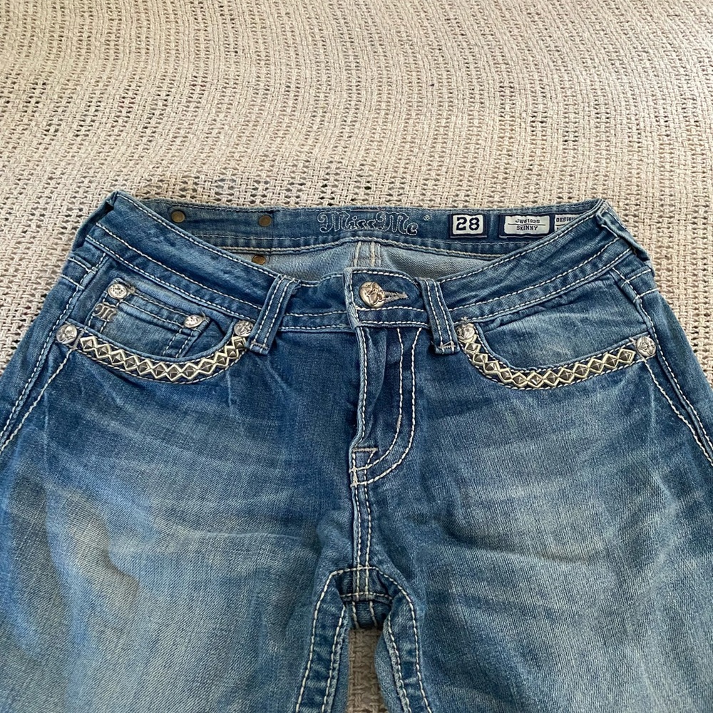 Miss Me skinny straight leg jeans. - Picture 2 of 4